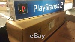 PlayStation 2 NEW IN BOX Vintage PS2 Store Promo LIGHTED DISPLAY SIGN Light Box