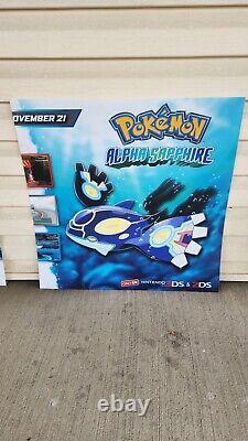 Pokemon Alpha Sapphire Omega Ruby Nintendo 3DS 48x24 Official Store Display Sign
