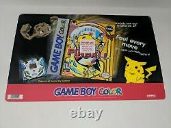 Pokemon Pinball Gameboy Color Counter Mat Sign Promo Store Display VTG Yellow