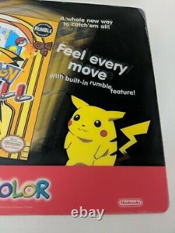 Pokemon Pinball Gameboy Color Counter Mat Sign Promo Store Display VTG Yellow