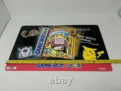 Pokemon Pinball Gameboy Color Counter Mat Sign Promo Store Display VTG Yellow