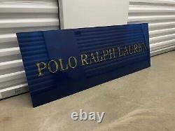 Polo RALPH LAUREN Department Store Display Advertising Sign Brass 47x18