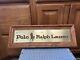 Polo RALPH LAUREN Department Store Display Advertising Sign Wood Brass 21x7.25