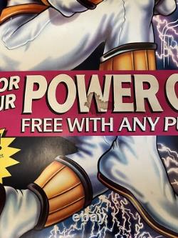 Power Rangers BIG 1994 MCDONALD'S POG STORE DISPLAY SIGN 2SIDED SABAN MMPR RARE