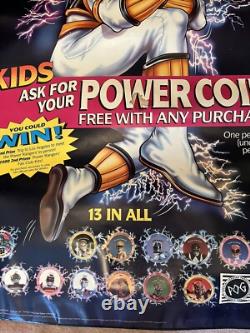Power Rangers BIG 1994 MCDONALD'S POG STORE DISPLAY SIGN 2SIDED SABAN MMPR RARE