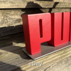 Puma Sneaker Shoes Red Store Display Sign Display Very Hard To Find, Good Cond