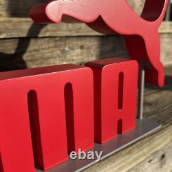 Puma Sneaker Shoes Red Store Display Sign Display Very Hard To Find, Good Cond