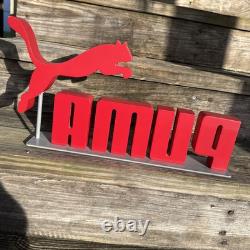 Puma Sneaker Shoes Red Store Display Sign Display Very Hard To Find, Good Cond