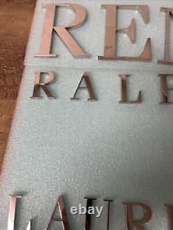 RALPH LAUREN Original Department Store Display Advertising CHROME LETTERS