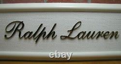 RALPH LAUREN Original Department Store Display Advertising Sign Brass White Ad