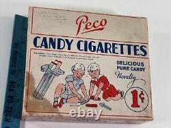 RARE 1930s 40s Pico Candy Cigarettes Advertising Store Display Candy Box