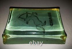 RARE 1930s Chase Brass & Copper Co. ART DECO Logo Glass Paperweight Advertising