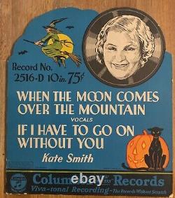 RARE 1931 Halloween Counter Display Advertising Card Columbia Records Kate Smith