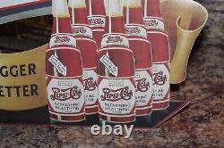 RARE 1940s PEPSI COLA BIGGER BETTER STORE DISPLAY SIGN SODA POP FOUNTIAN COKE 66