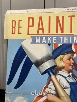 RARE 1943 Dutch Boy Paints Cardboard Standee Litho 41 x 31 Advertising Sign