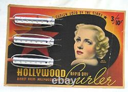 RARE 20's Hollywood Rapid Dry Curlers Gold Store Advertising Display Mannequin
