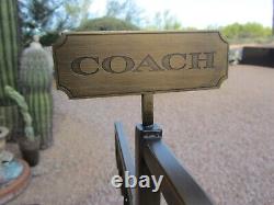 RARE 41' Brass COACH Purse Retail Store Display Sign Advertising Lock Stand Rack