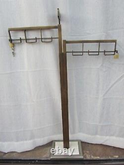 RARE 41' Brass COACH Purse Retail Store Display Sign Advertising Lock Stand Rack