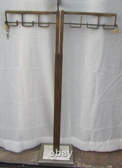 RARE 41' Brass COACH Purse Retail Store Display Sign Advertising Lock Stand Rack