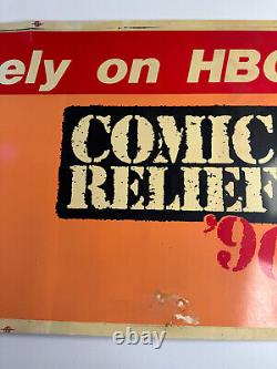 RARE 90 Comic Relief advertising HBO store display Robin Williams Whoopi 44x21