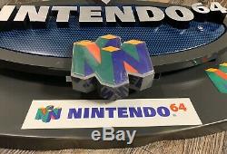 RARE AUTHENTIC Nintendo 64 Kiosk Header Sign Game Store Display N64 Bracket Inc