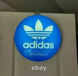 RARE Adidas Originals Round Light Sign Store / Convention Wall Display 13