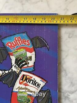 RARE Goosebumps Frito-Lay STORE DISPLAY Cardboard Promo Ad 1996 Doritos Ruffles