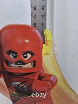 RARE Lego Store Display Die Cut Sign Flash Super Heroes Marvel Promo Theme