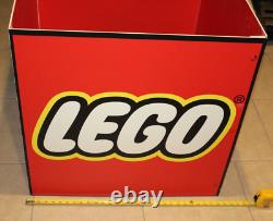 RARE Lego Toys R Us TRU Store Display Fixture Sign Cube 28x28 Advertising HTF