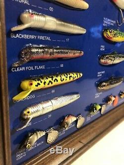 RARE NOS Vintage MANNS Bait Co Fishing Lure Dealer Store Display Sign Tackle NR