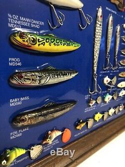 RARE NOS Vintage MANNS Bait Co Fishing Lure Dealer Store Display Sign Tackle NR