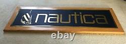 RARE Nautica Department Store 36 Solid Wood Sign! Display advertising fixture