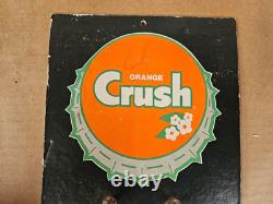 RARE Orange Crush Bottle Cap Sign Store Display Gas Station General Store
