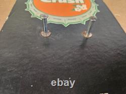RARE Orange Crush Bottle Cap Sign Store Display Gas Station General Store