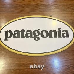 RARE Patagonia Dealer Store Display Sign 24 VTG Wood Oval Retail Advertising