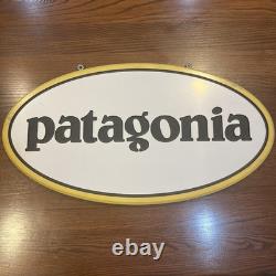 RARE Patagonia Dealer Store Display Sign 24 VTG Wood Oval Retail Advertising