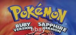 RARE Pokemon Ruby Sapphire Store Display Sign Poster 3D Nintendo 3D Poster Sign