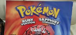 RARE Pokemon Ruby Sapphire Store Display Sign Poster 3D Nintendo 3D Poster Sign