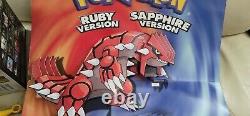 RARE Pokemon Ruby Sapphire Store Display Sign Poster 3D Nintendo 3D Poster Sign