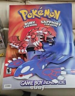 RARE Pokemon Ruby Sapphire Store Display Sign Poster 3D Nintendo 3D Poster Sign