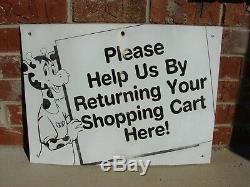 RARE VINTAGE Toys R Us Store Display Sign Geoffrey Return Shopping Basket Cart