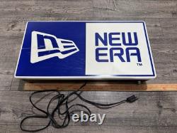 RARE VTG NEW ERA FITTED Hats Hanging Light Lamp Sign Foot Locker Store DISPLAY