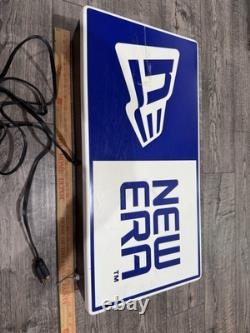 RARE VTG NEW ERA FITTED Hats Hanging Light Lamp Sign Foot Locker Store DISPLAY
