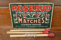 RARE Vintage 1984 Think Big NYC Giant Box of Rosebud Matches Cigar Store Display