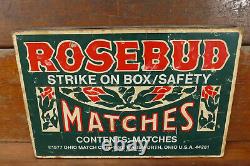 RARE Vintage 1984 Think Big NYC Giant Box of Rosebud Matches Cigar Store Display