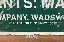 RARE Vintage 1984 Think Big NYC Giant Box of Rosebud Matches Cigar Store Display