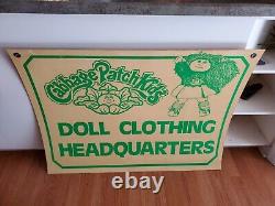 RARE Vintage CABBAGE PATCH KIDS Store Display Double Sided Sign Headquarters