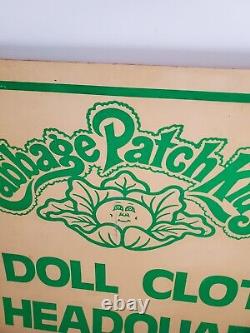 RARE Vintage CABBAGE PATCH KIDS Store Display Double Sided Sign Headquarters