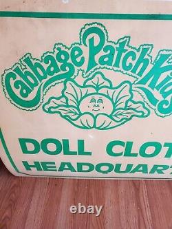 RARE Vintage CABBAGE PATCH KIDS Store Display Double Sided Sign Headquarters