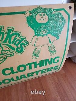 RARE Vintage CABBAGE PATCH KIDS Store Display Double Sided Sign Headquarters